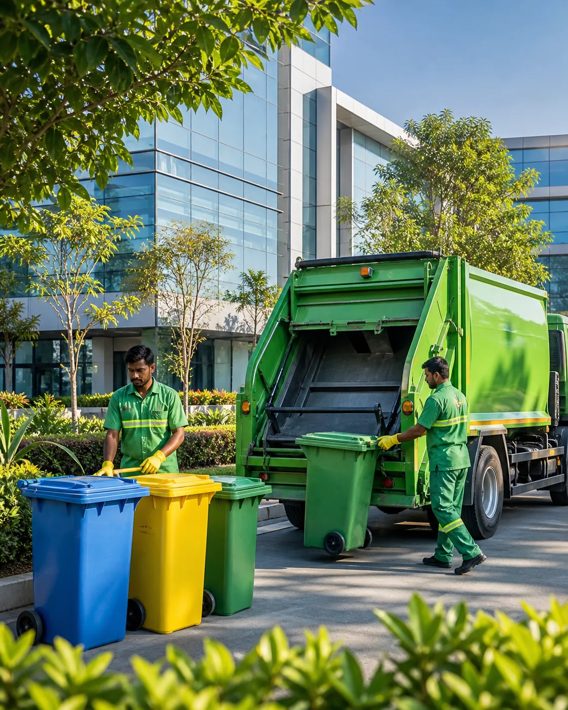 Organised commercial waste collection operation